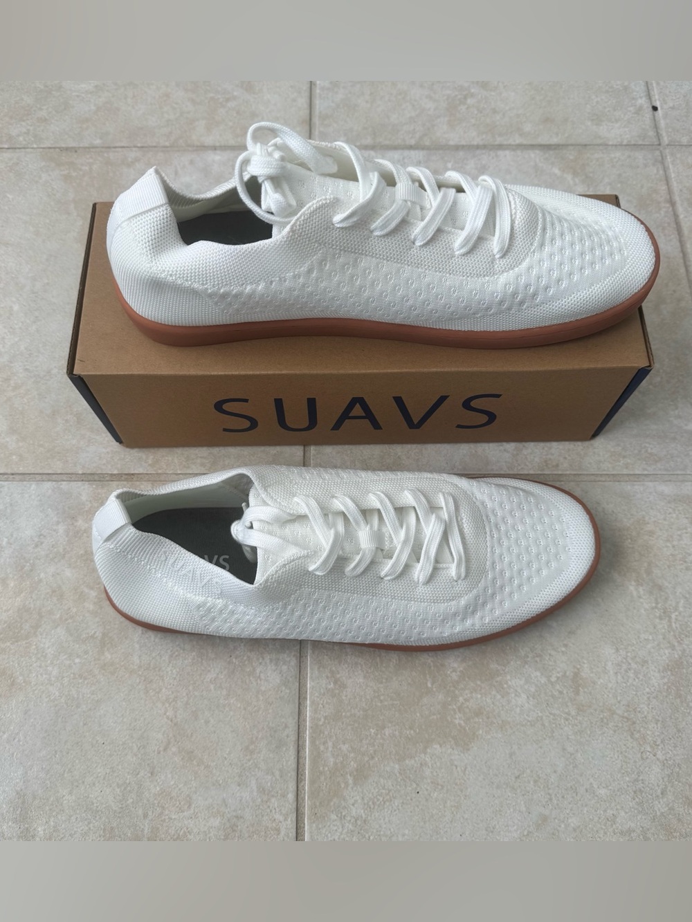 SUAVS The Zilker Knit Sneakers Mens 13 Gum Sole Barefoot Casual Athleisure Shoes